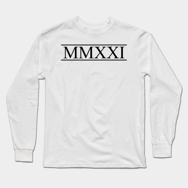 2021 Roman Numbering MMXXI Long Sleeve T-Shirt by Faishal Wira